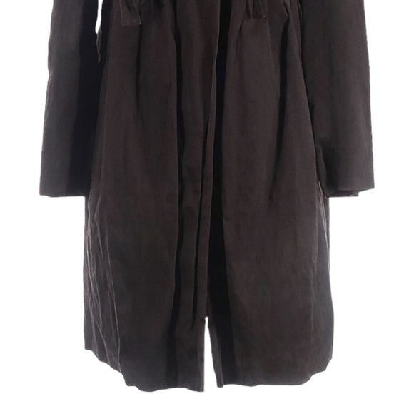 Robert Rodriguez Ruffled Chocolate Brown Longline Evening Dress Coat Size 4 - Picture 5 of 8